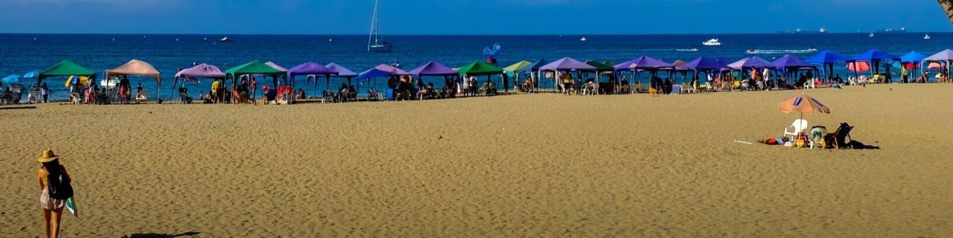 beach day in Salinas, Ecuador