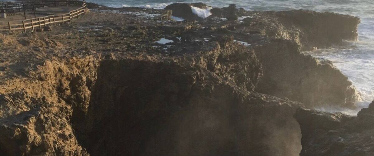 This place is called La Chocolatera because of the force of the water