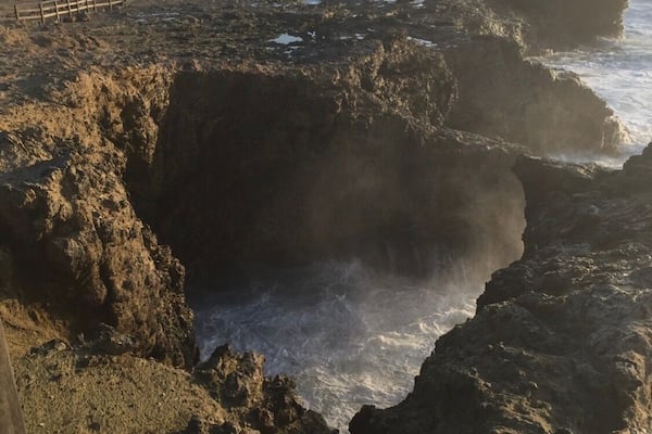 This place is called La Chocolatera because of the force of the water