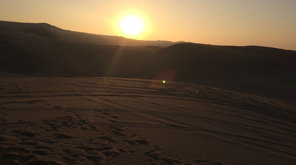 This beautiful desert in Peru is composed of a variety of dunes....