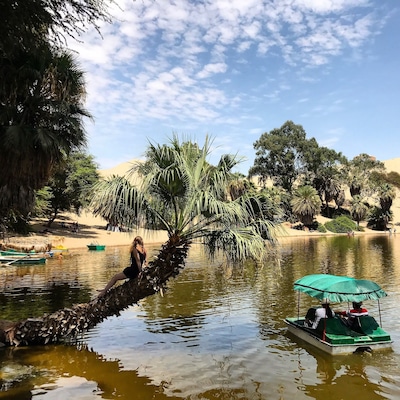 The Oasis at Huacachina outside Ica, Peru. Known for its plentiful sand dunes, beautiful sunsets and tranquility. It's a relaxing place to spend a few days.