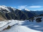 Amazing view from Obelix. Around halfway down the blue run at Arinsal