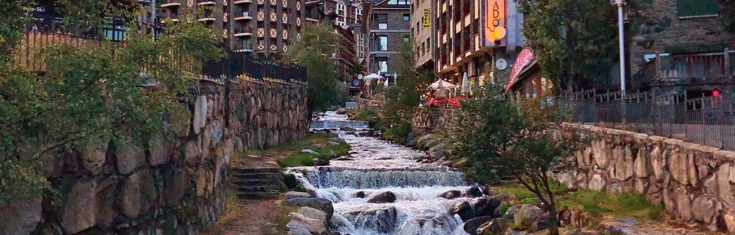 Strolling around Arinsal, Andorra at dusk.
