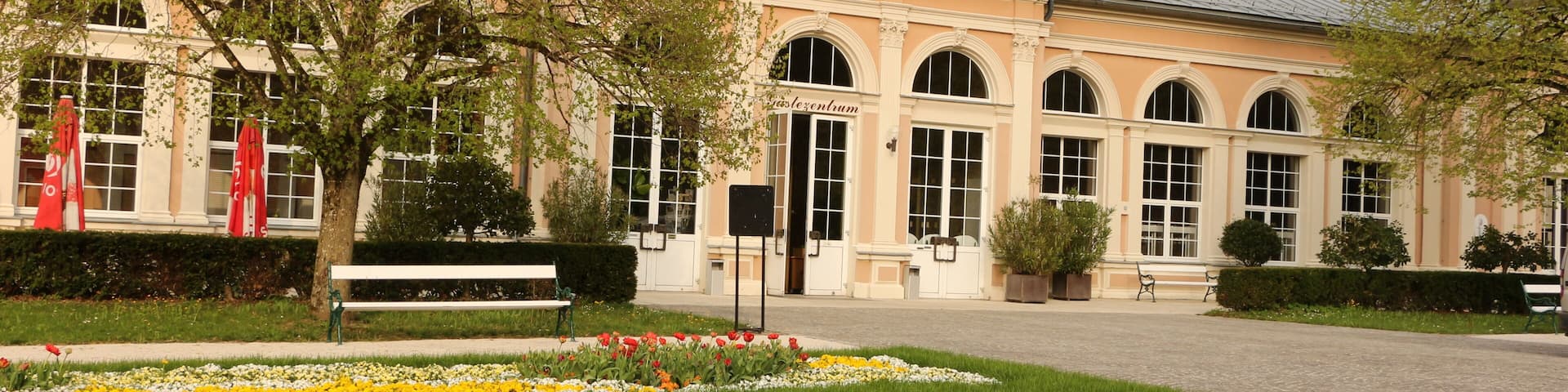 Im Kurpark von Bad Hall in Österreich