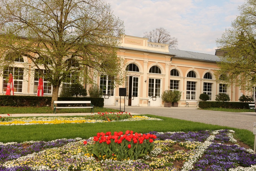 Im Kurpark von Bad Hall in Österreich
