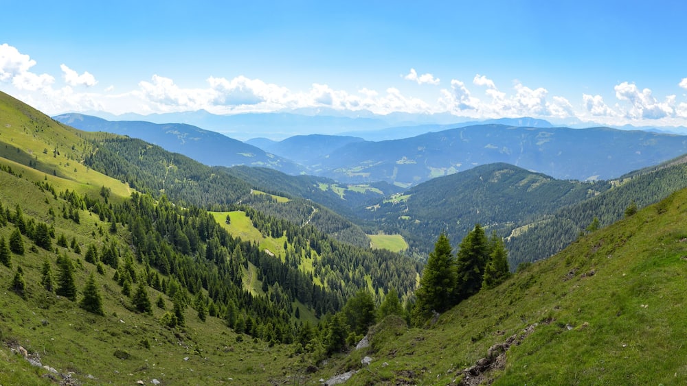 Panoramafoto Nockberge in Kärnten