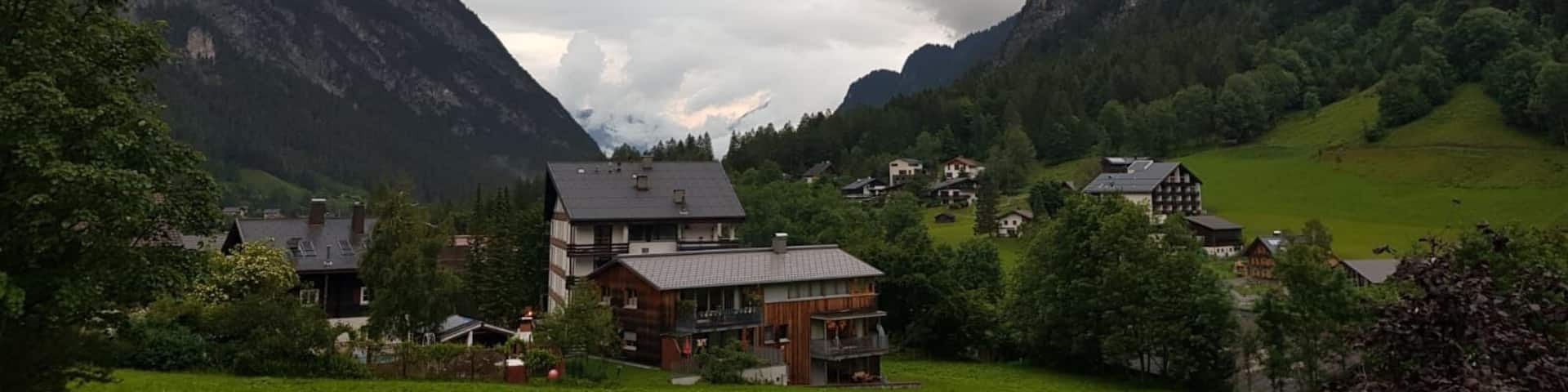 The view over Voralberg from our hotelroom. Today a bit cloudy