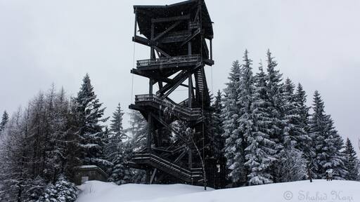 The watchtower standing tall in the snow as people around get ready to ski.
#snow #mountain #nature #tower #trees #europe #austria #semmering #ski #landscape