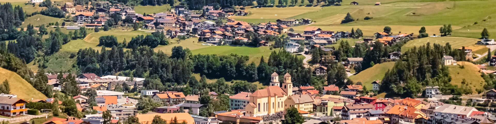 Alpine summer view with a church near Steinach am Brenner, Innsbruck, Tyrol, Austria