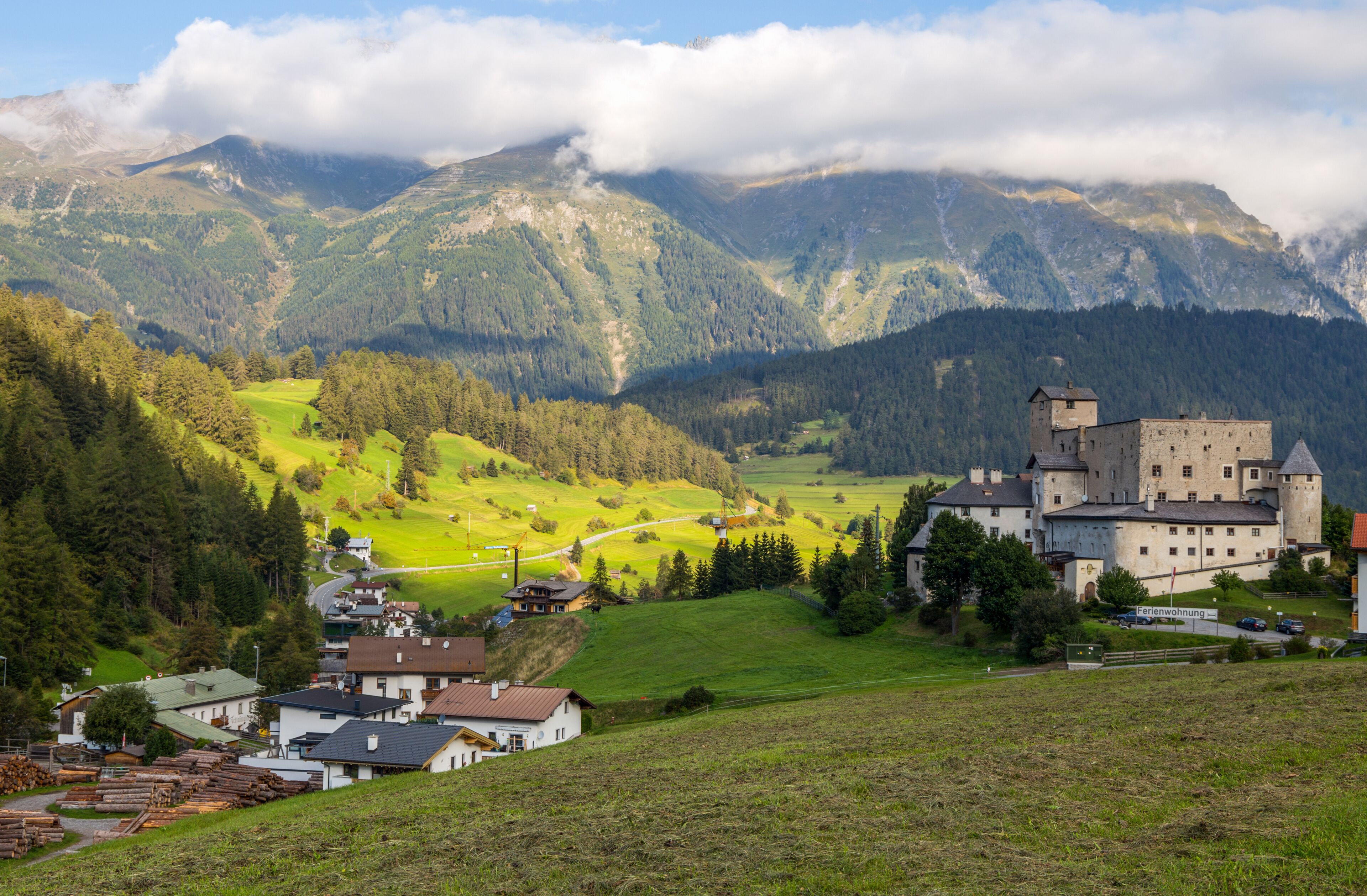 Naudersberg Castle in Nauders, Tyrol, Austria