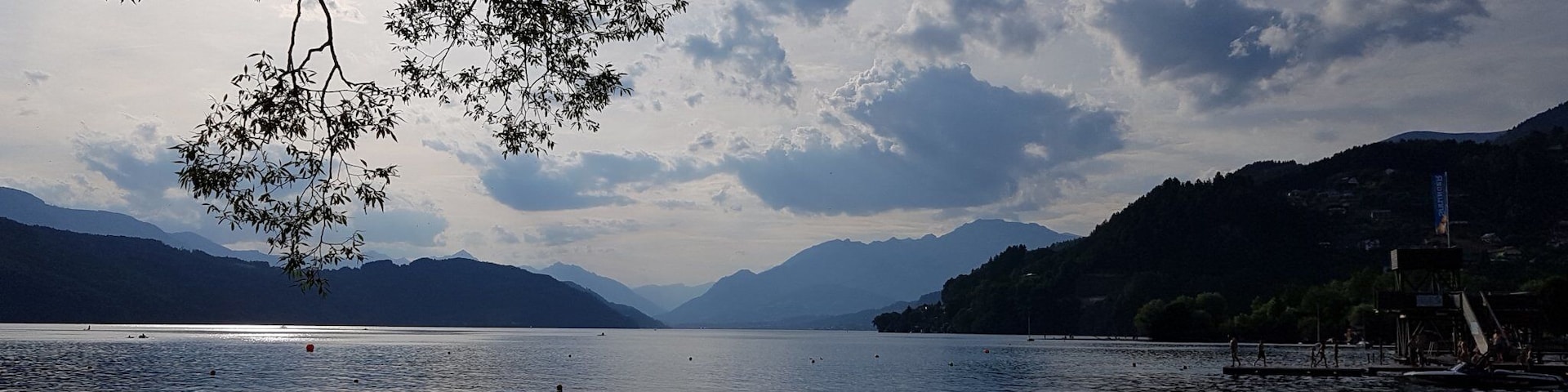 Beach at beautiful Döbriach