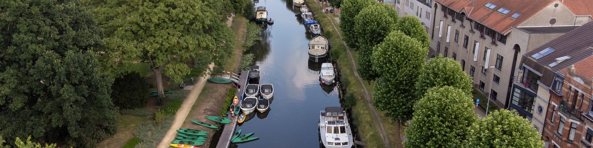 a view of the beautiful center of Lokeren, a city in East Flanders, Belgium