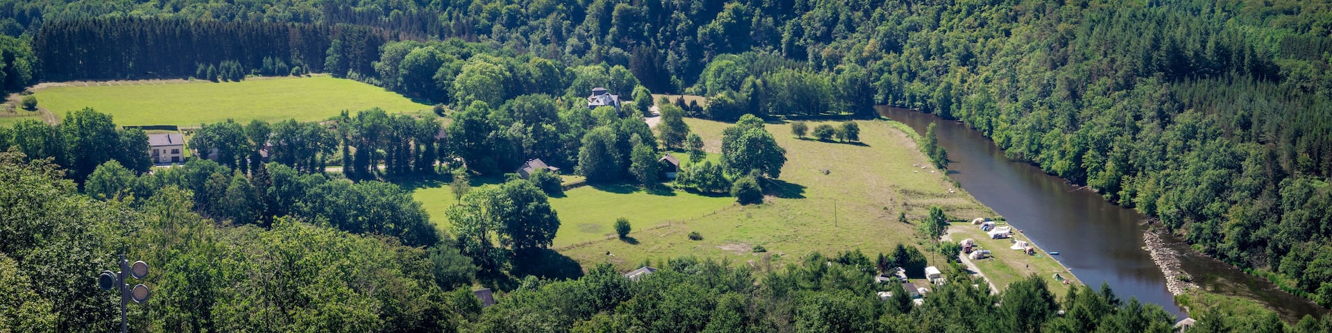 Panorama landscape in Herbeumont, a village in province of Luxembourg, Belgium