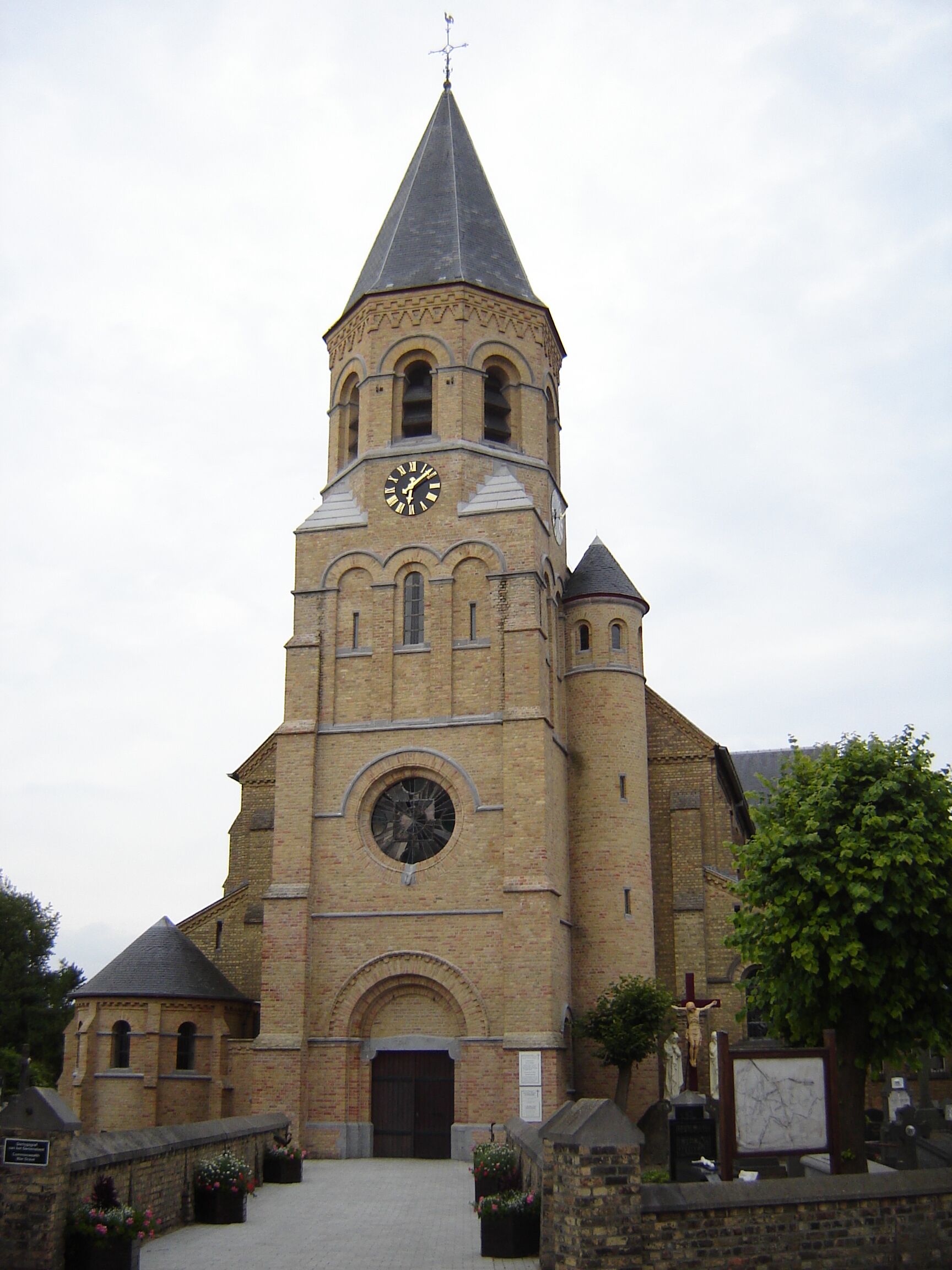 Church of Our Lady in Voormezele, Ieper, West Flanders, Belgium.