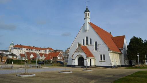 Detail of the church in zeebrugge in belgium.; Shutterstock ID 225564712