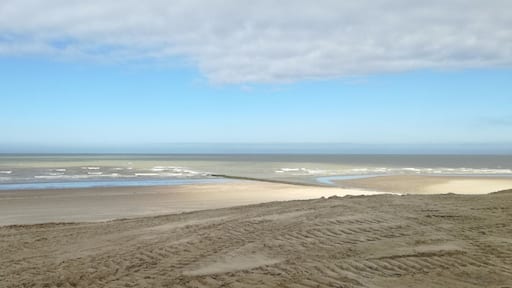 A calm winter day at the beach in Nieuwpoort.