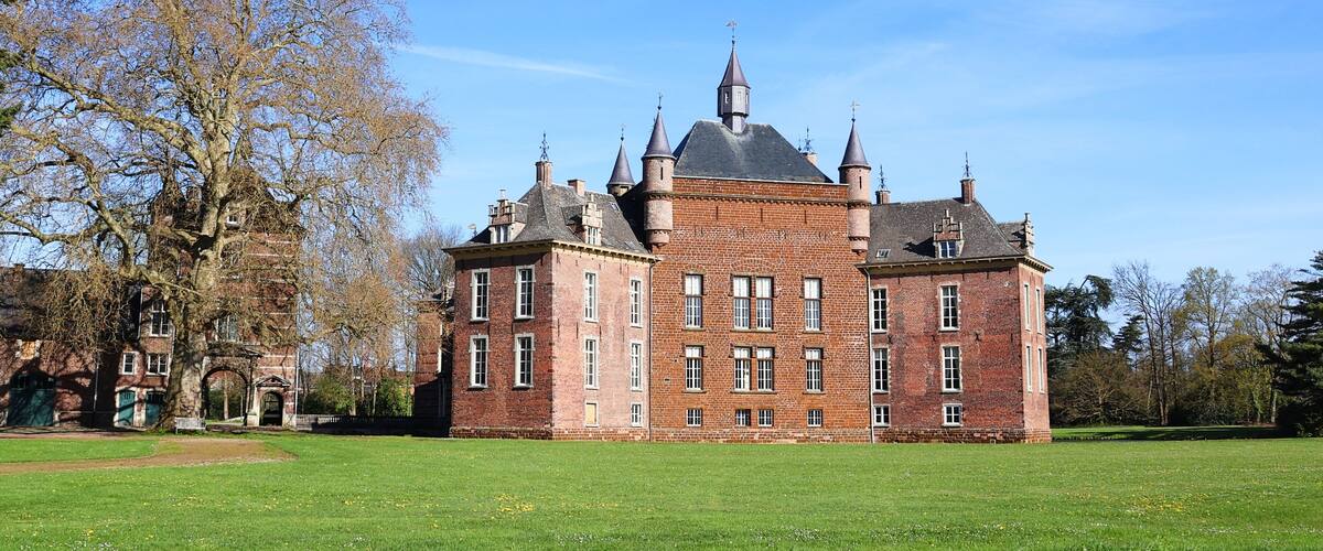 Castle De Merode in Westerlo, Belgium. Panoramic view.