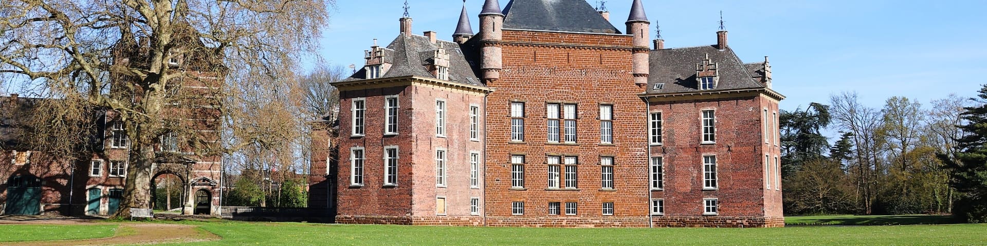 Castle De Merode in Westerlo, Belgium. Panoramic view.