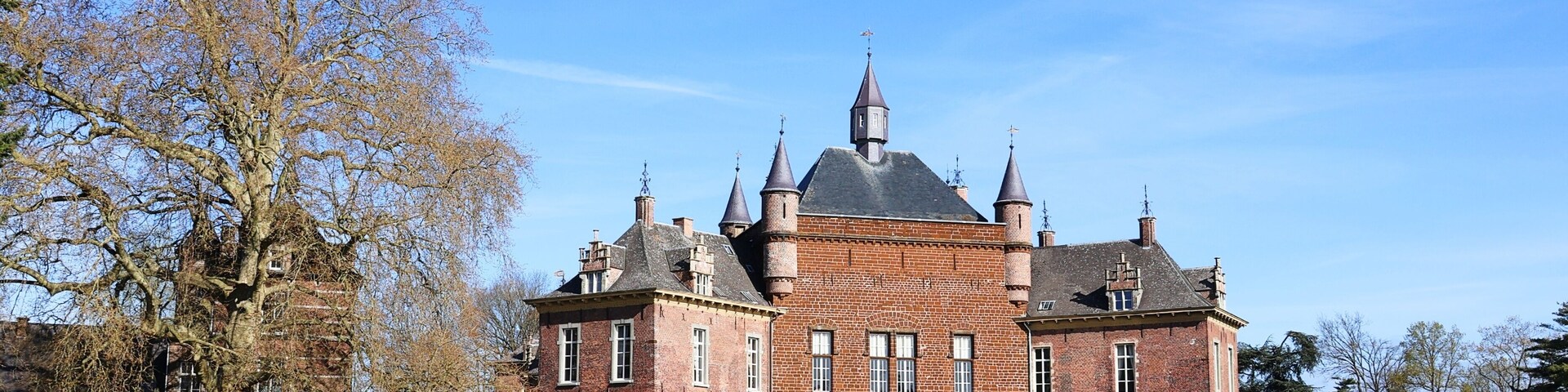 Castle De Merode in Westerlo, Belgium. Panoramic view.