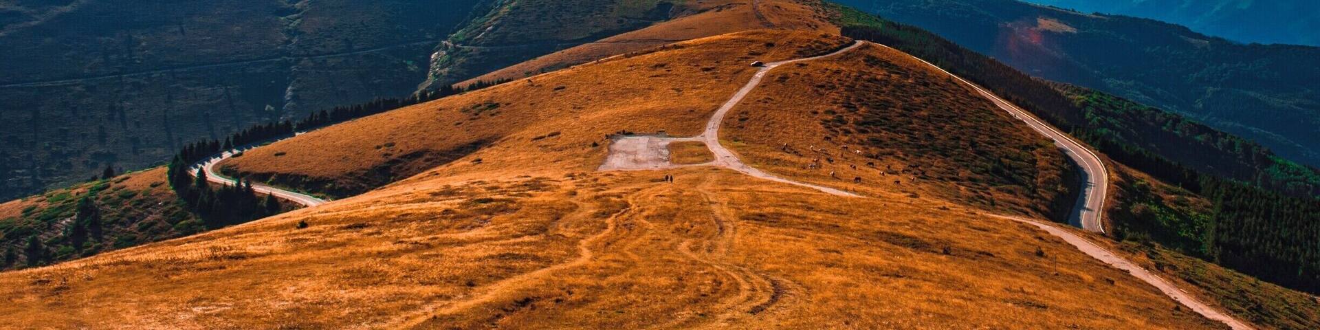 Beklemeto Pass or Troyan Pass is a mountain pass in the Bulgarian Balkan Mountains at 1520 meters above sea level.
On one of the peaks near the pass there is a monument named "Arc of Liberty", dedicated to the victory of the Russian army in January 1878 capturing the pass, leading to the liberation of Bulgaria from Ottoman regime. The monument also commemorates the Bulgarian - Russian unity following World War II.