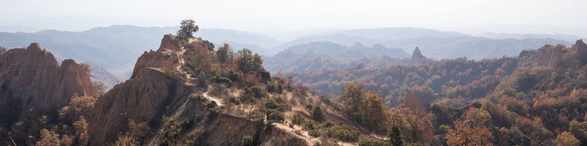 Melnik pyramides in sout east of Bulgaria, beautiful landscape for hiking