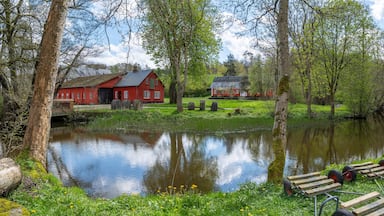 Old water driven factory Klostermoelle in the Danish Lake District, Denmark
