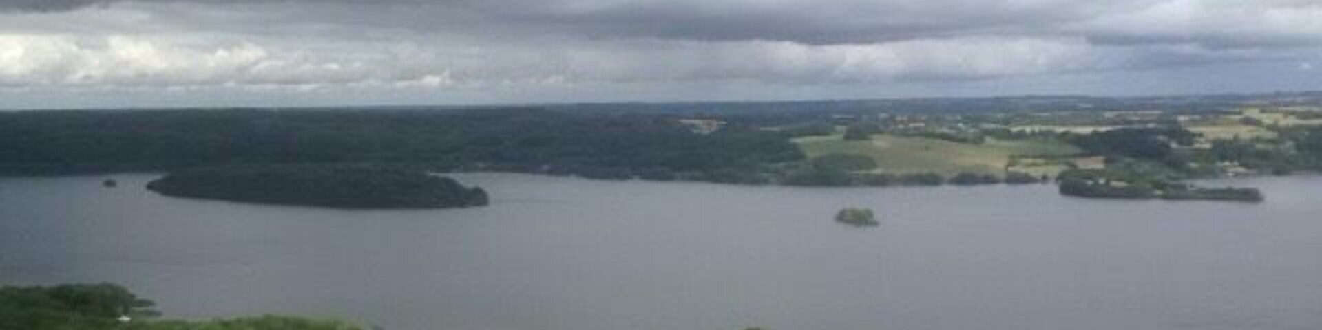 View from Himmelbjerget a typical Danish summer day