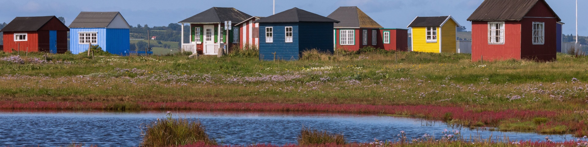 Badehuse på Ærø, Vesterstrand, Æroeskoebing, Syddanmark
