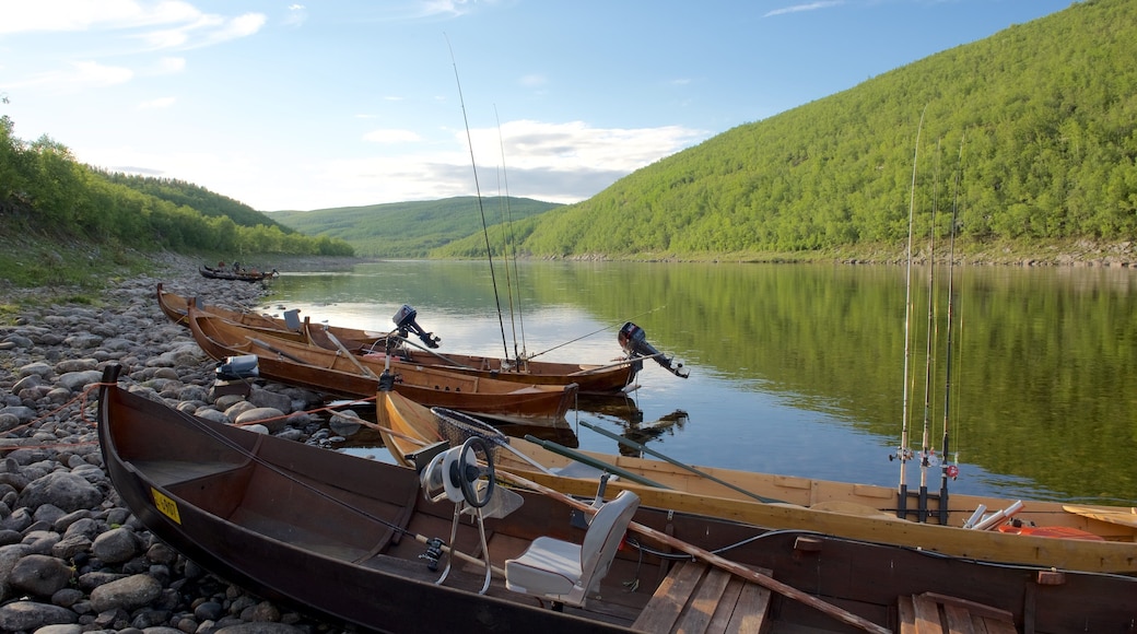 Utsjoki featuring a pebble beach, boating and landscape views