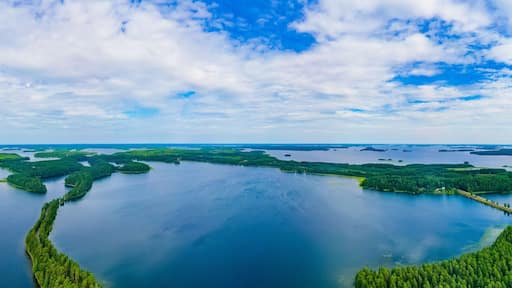 Panorama view of Punkaharju ridge in Finland
