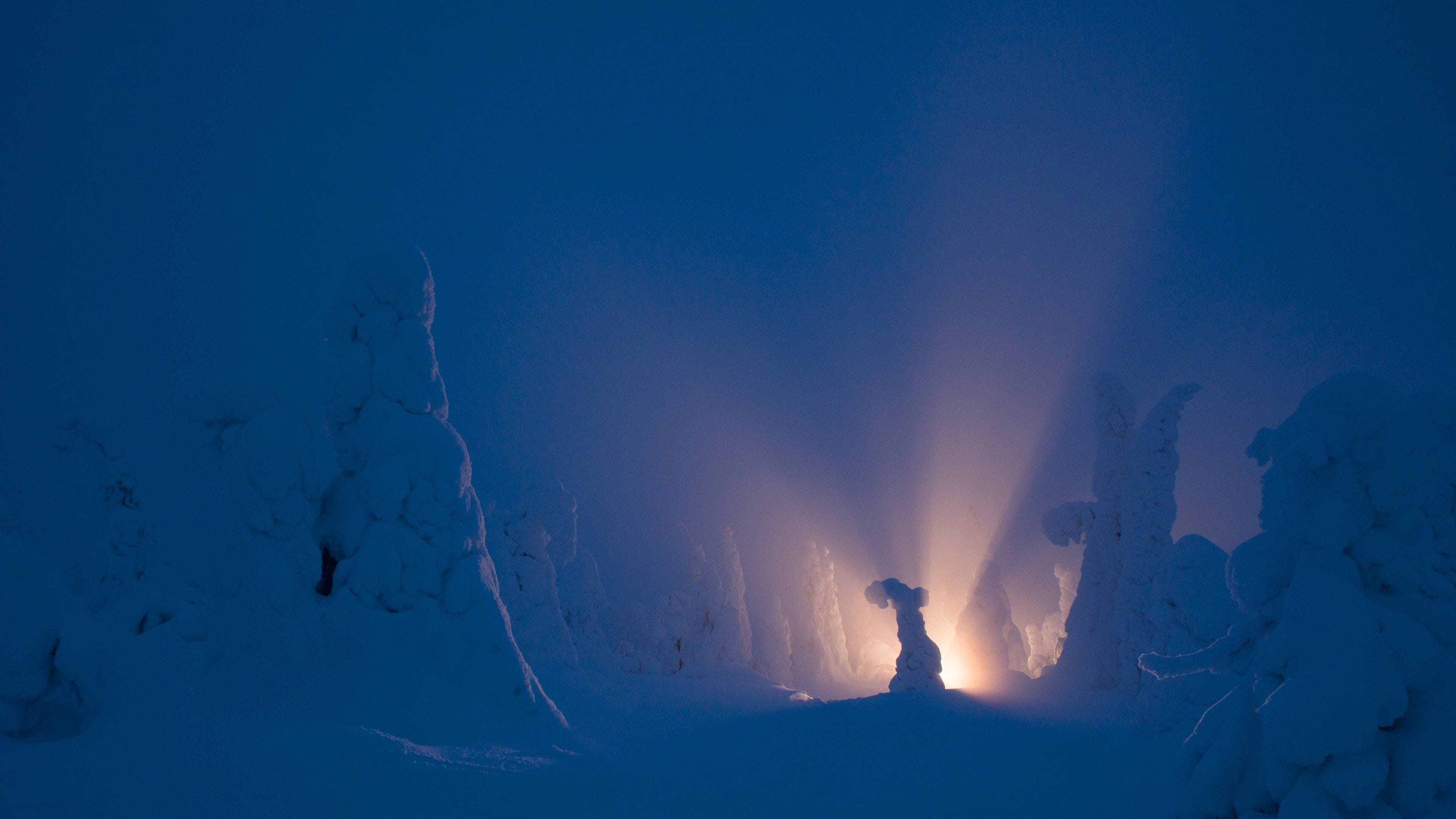 Salla which includes snow and night scenes