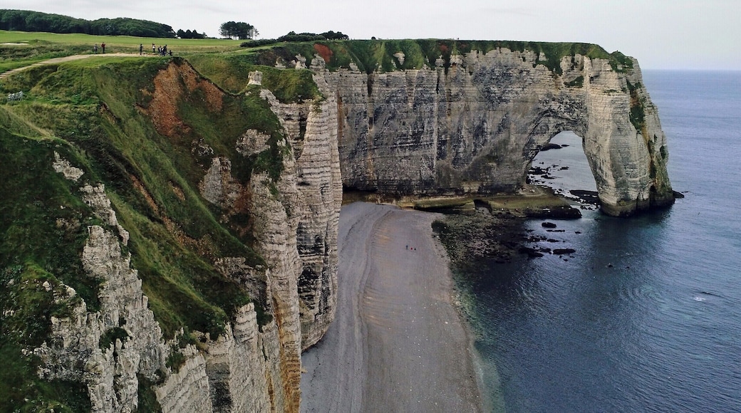 Sheer cliffs and naturally carved land on the northern coast of France. #BeachBound