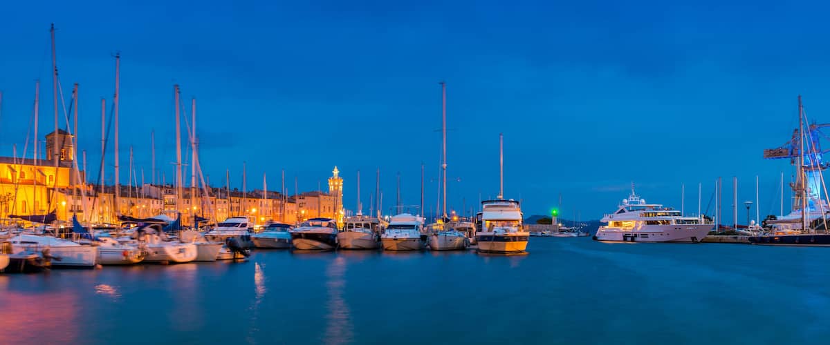 La Ciotat la nuit, Bouches-du-Rhône, Provence, France