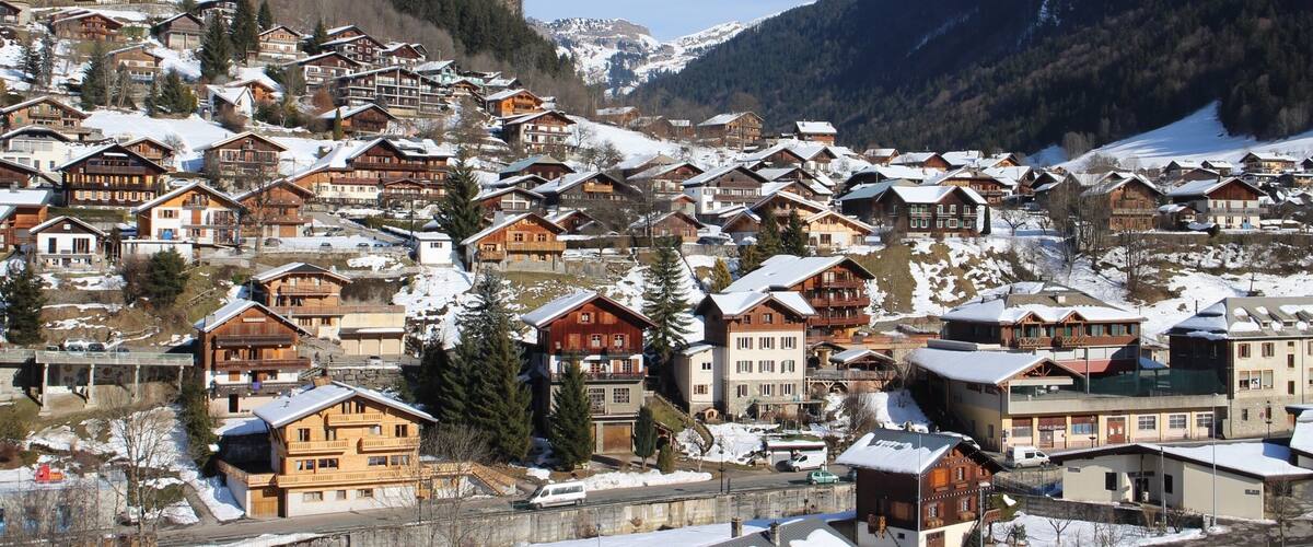 February 2015
A view cross Morzine on a sunny winter's day.
We're staying here on a week's skiing holiday. A great location to be bSed as there are many ski lifts in the area which all head into the three valleys with loads of ski slopes for all ages and abilities.