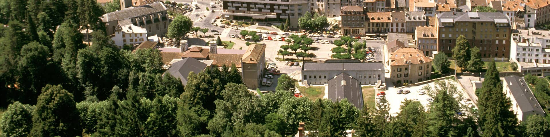 Town of Ax les Thermes in Ariege, France