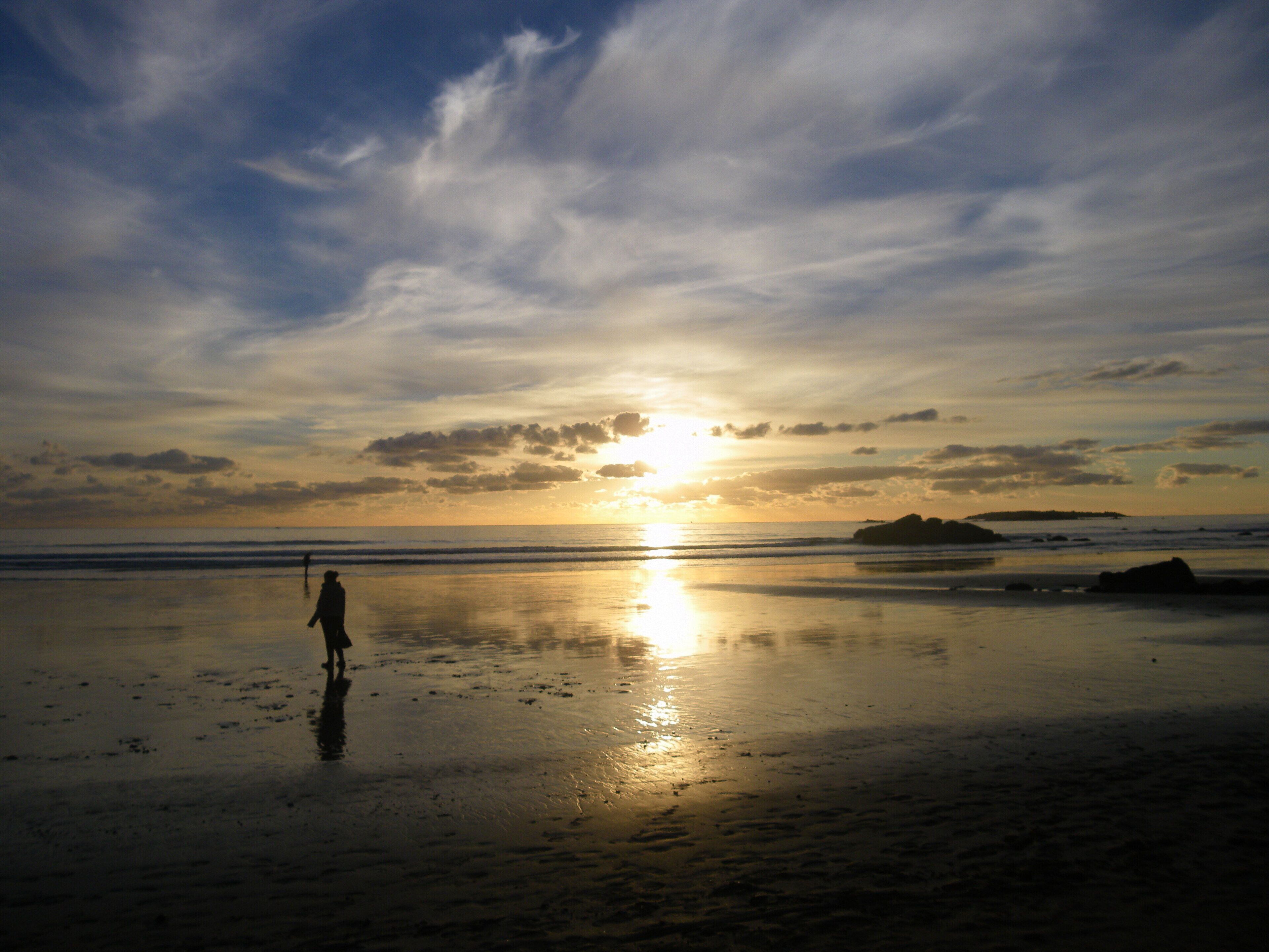 coucher de soleil plage de kerhilio a erdeven