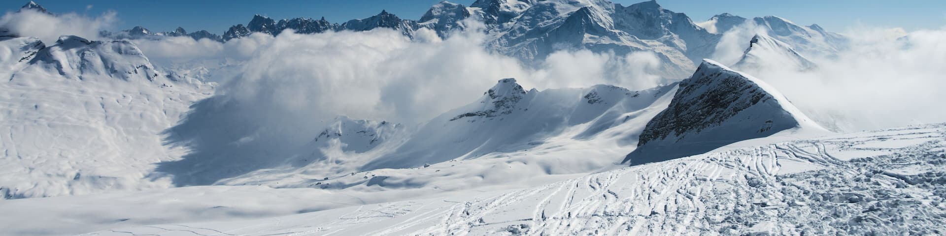 High winter mountains, Flaine ski resport, Alps, taken in March 2016.; Shutterstock ID 410750326; purchase_order: SP-1332 HA Batch 2 August 2018; Order: ; client: HomeAway; other: To be paid with HA b