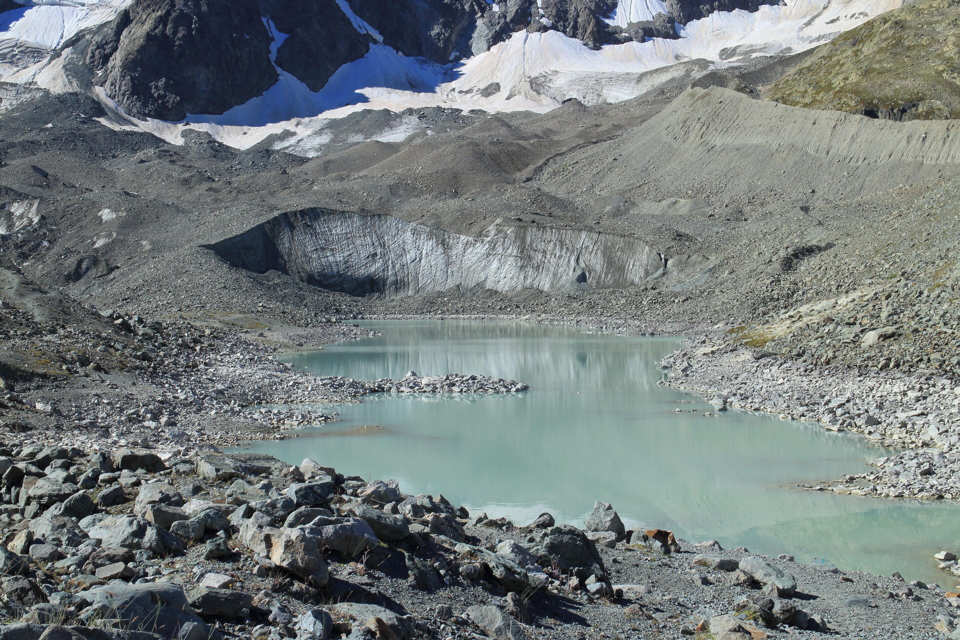 Lac du Glacier d'Arsine (2465 m.) Natural Phenomenon in Ecrins National Park, France.