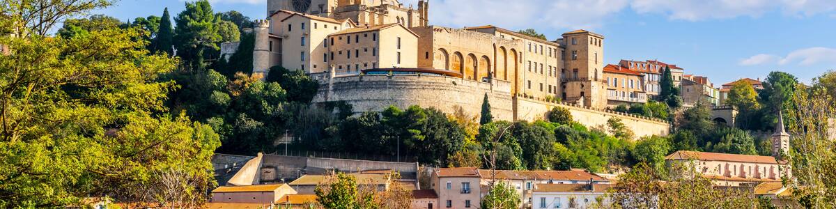 Saint-Nazaire Cathedral on the Orb River in Béziers, Occitanie, France