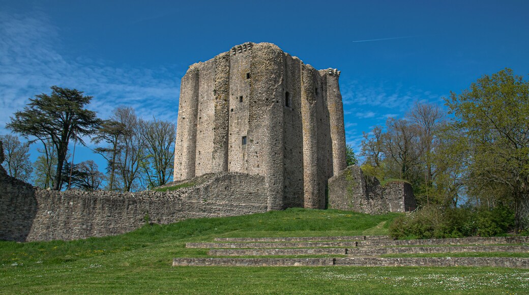 Keep of the castle of Pouzauges, castle in ruins of the town and commune of Pouzauges in the department of Vendée in France.