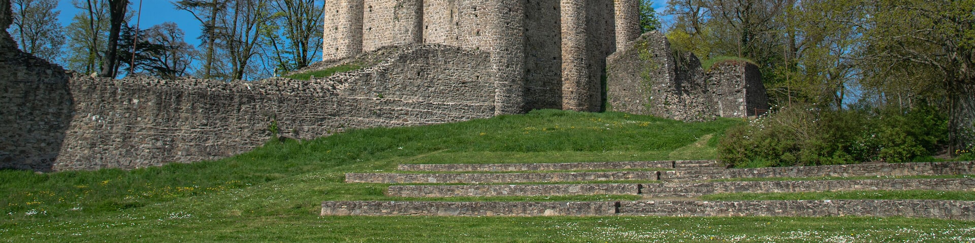 Keep of the castle of Pouzauges, castle in ruins of the town and commune of Pouzauges in the department of Vendée in France.
