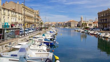 Sete featuring a bay or harbor, boating and a river or creek