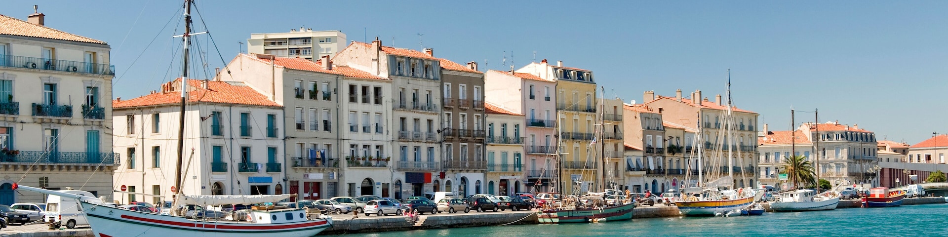 BPY2N6 Sete Harbor Quayside in South Eastern France