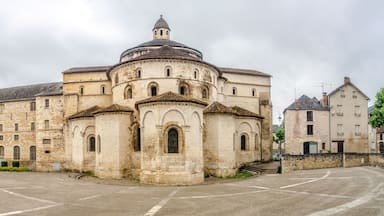 View at the Church and Abbey of Saint Mary in Souillac ,France