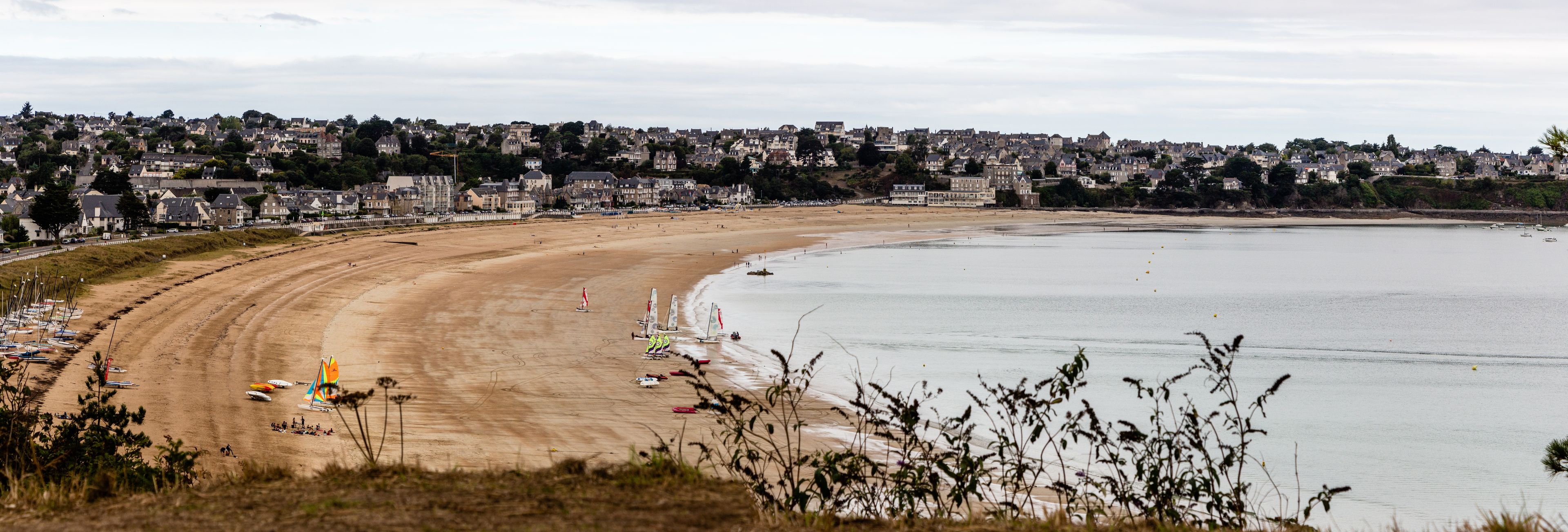View from Pointe de la Garde to the beach of Saint-Cast-le-Guildo, Brittany, France