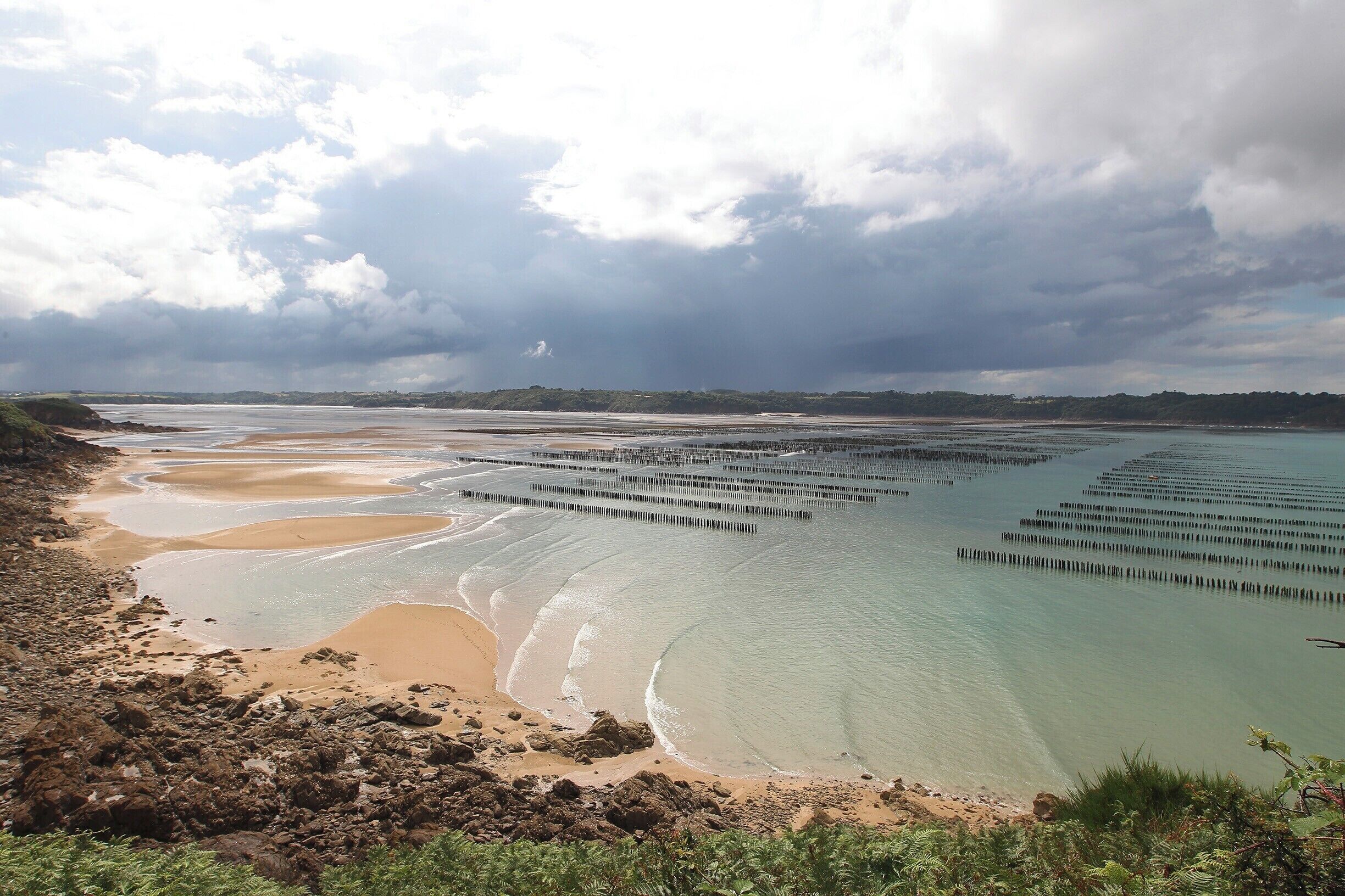 The amazing view across the bay at Camping le Châtelet, St Cast
