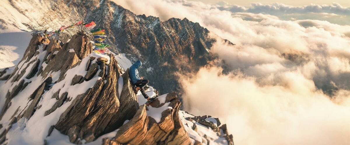 The stunning sight on Refuge de Tete Rousse.