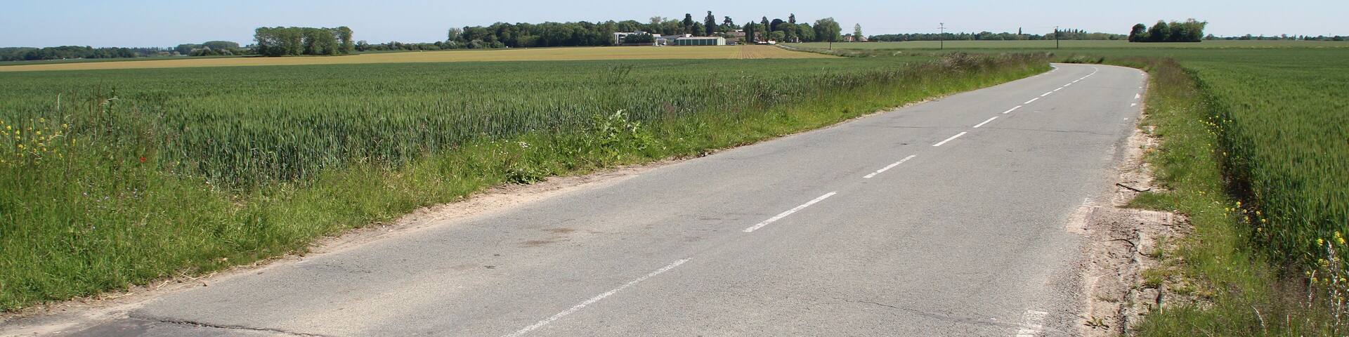 Country road 36 June 4, 2013 in Saclay, France.