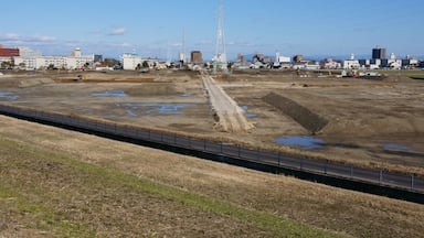 Land consolidation work of paddy fields in Nabeshima, Saga city, Saga prefecture. It is operated as "Farmland Infrastructure Consolidation Project" by prefecture with national government subsidy.