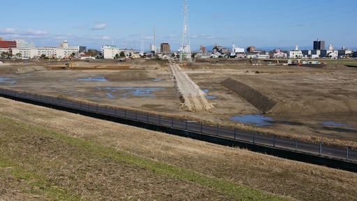 Land consolidation work of paddy fields in Nabeshima, Saga city, Saga prefecture. It is operated as "Farmland Infrastructure Consolidation Project" by prefecture with national government subsidy.